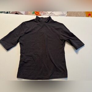 Forever 21 black mock turtle neck 3/4 sleeve shirt